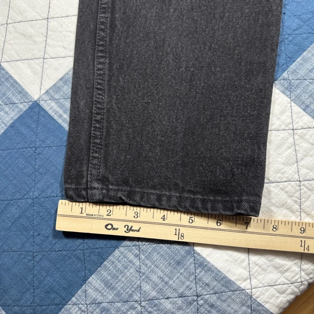 Vintage 90s Levis 550 Orange Tab Black Relaxed Tapered Jeans Made in USA *35x30